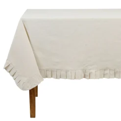 Nappe rectangle chambray naturel 250x160cm en coton et flex