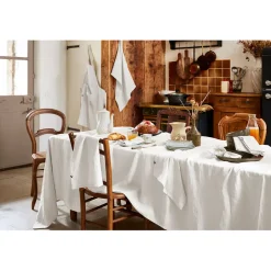 Nappe rectangle en lin lavé craie 170x250cm - Soline