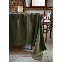 Nappe rectangle en lin lavé thym 170x250cm - Soline