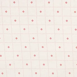 Nappe rectangulaire en coton blanc et rouge 250x160cm - P'tits cœurs