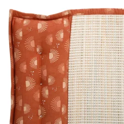 Natte de plage avec coussin terracotta et écru - sweet leaves