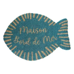 Paillasson bord de mer bleu
