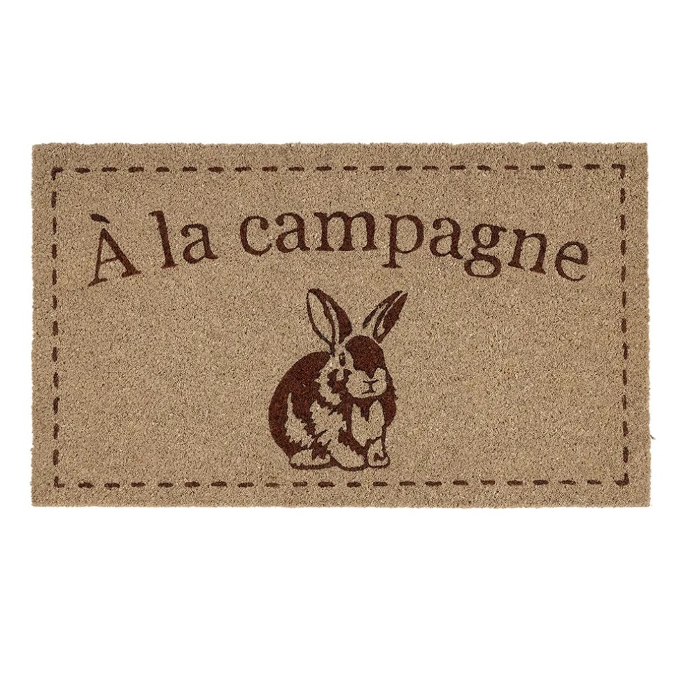 Paillasson campagne en coco naturel 73x43cm - Campagne