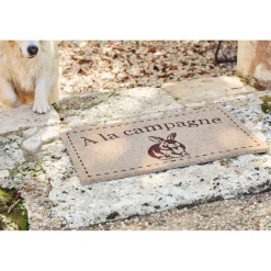 Paillasson campagne en coco naturel 73x43cm - Campagne