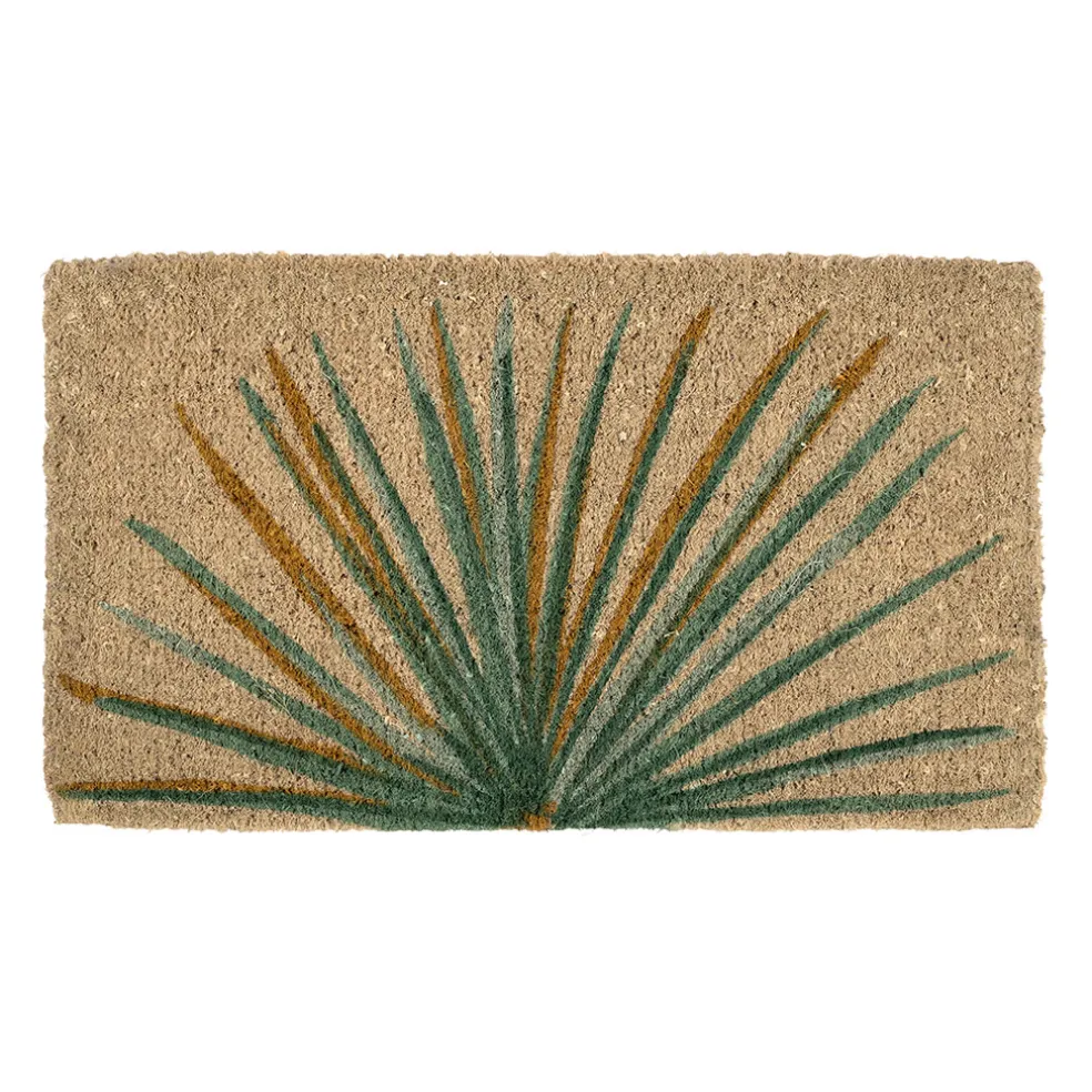 Paillasson palmier bleu 73x43cm