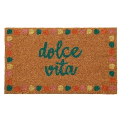 Paillasson "dolce vita" en coco vert 73x43cm - Dolce Vita