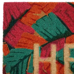 Paillasson "hello" en coco multicolore 73x43cm - Seguia