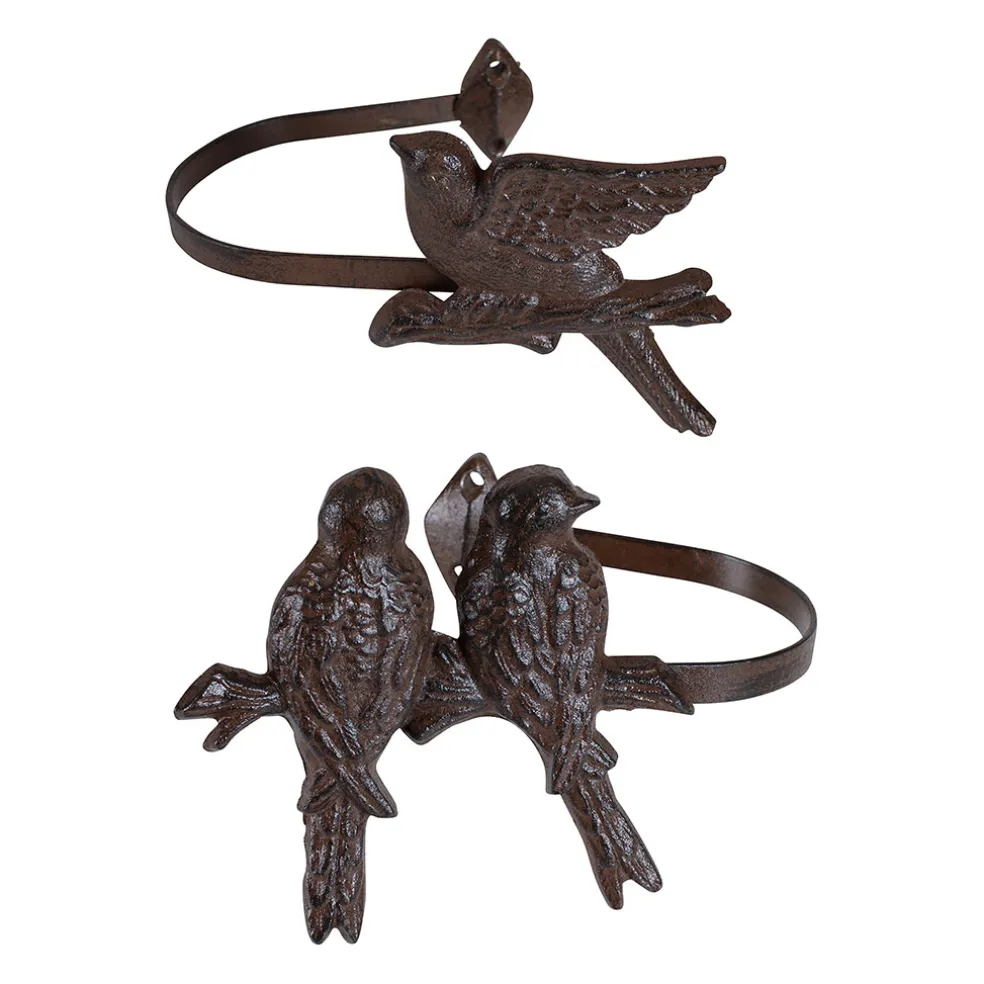 Paire d'embrasses fauvette accroche rideau naturel en fonte