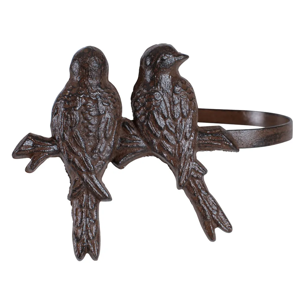 Paire d'embrasses fauvette accroche rideau naturel en fonte