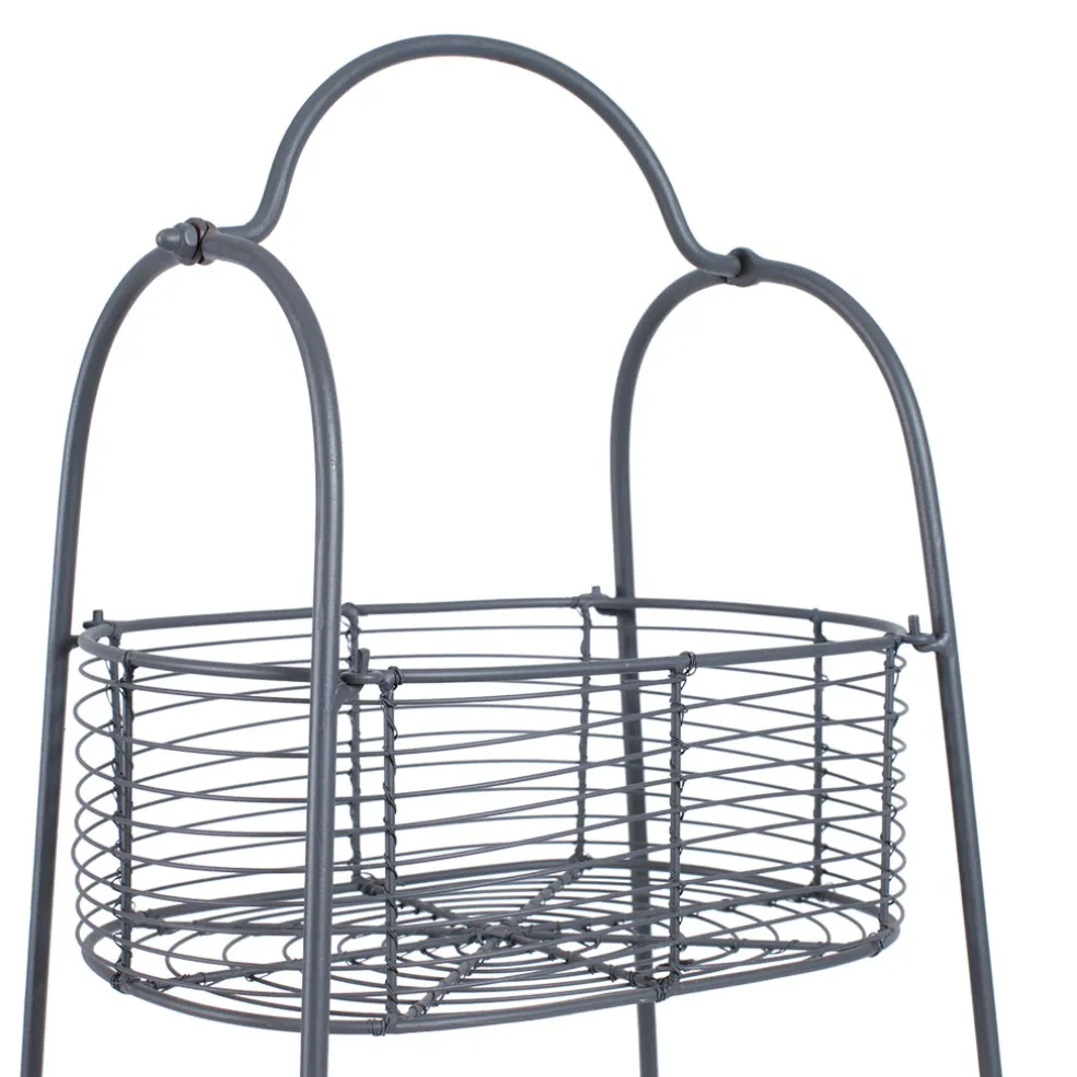 Panier 3 niveaux reserve gris en fer