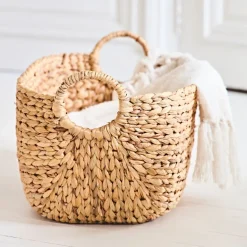 Panier caracas 40x23xh26cm en jacinthe d'eau