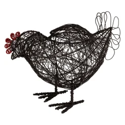 Panier coq en fer noir - Campagne