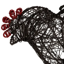 Panier coq en fer noir - Campagne