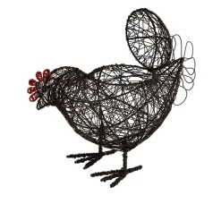 Panier coq en fer noir - Campagne