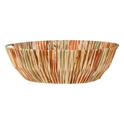 Panier en raphia et rotin multicolore d37cm - Seguia