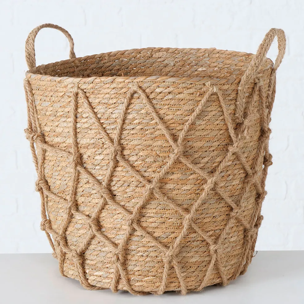 Panier en zostère naturel 43x43cm - Katunia