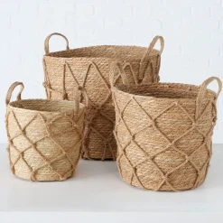 Panier en zostère naturel 43x43cm - Katunia