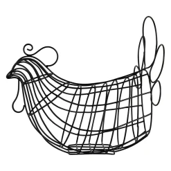 Panier poule en fer noir - Reserve