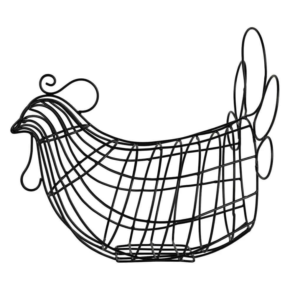 Panier poule en fer noir - Reserve