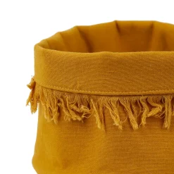 Panière à pain en coton cumin d18cm - Nalia