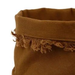Panière à pain en coton tabac d18cm - Nalia