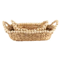 Panières x2 naturel en jacinthe d'eau - été à la mer