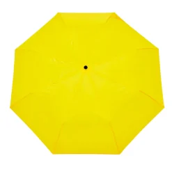Parapluie compact manche tête de canard jaune