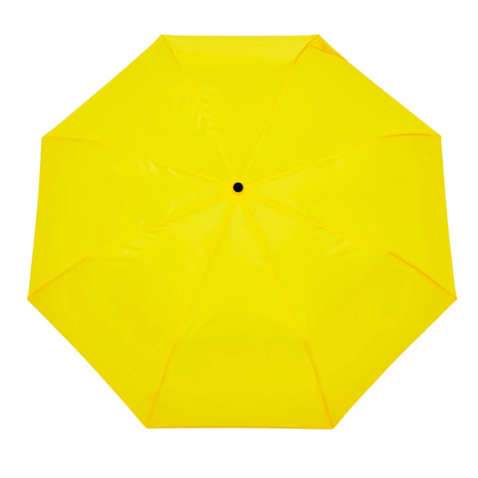 Parapluie compact manche tête de canard jaune
