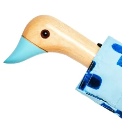 Parapluie compact manche tête de canard floral rain