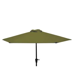 Parasol avec manivelle en coton vert d250xh200cm - Colors