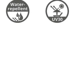 Parasol terracotta avec frange en coton beige d200xh210cm