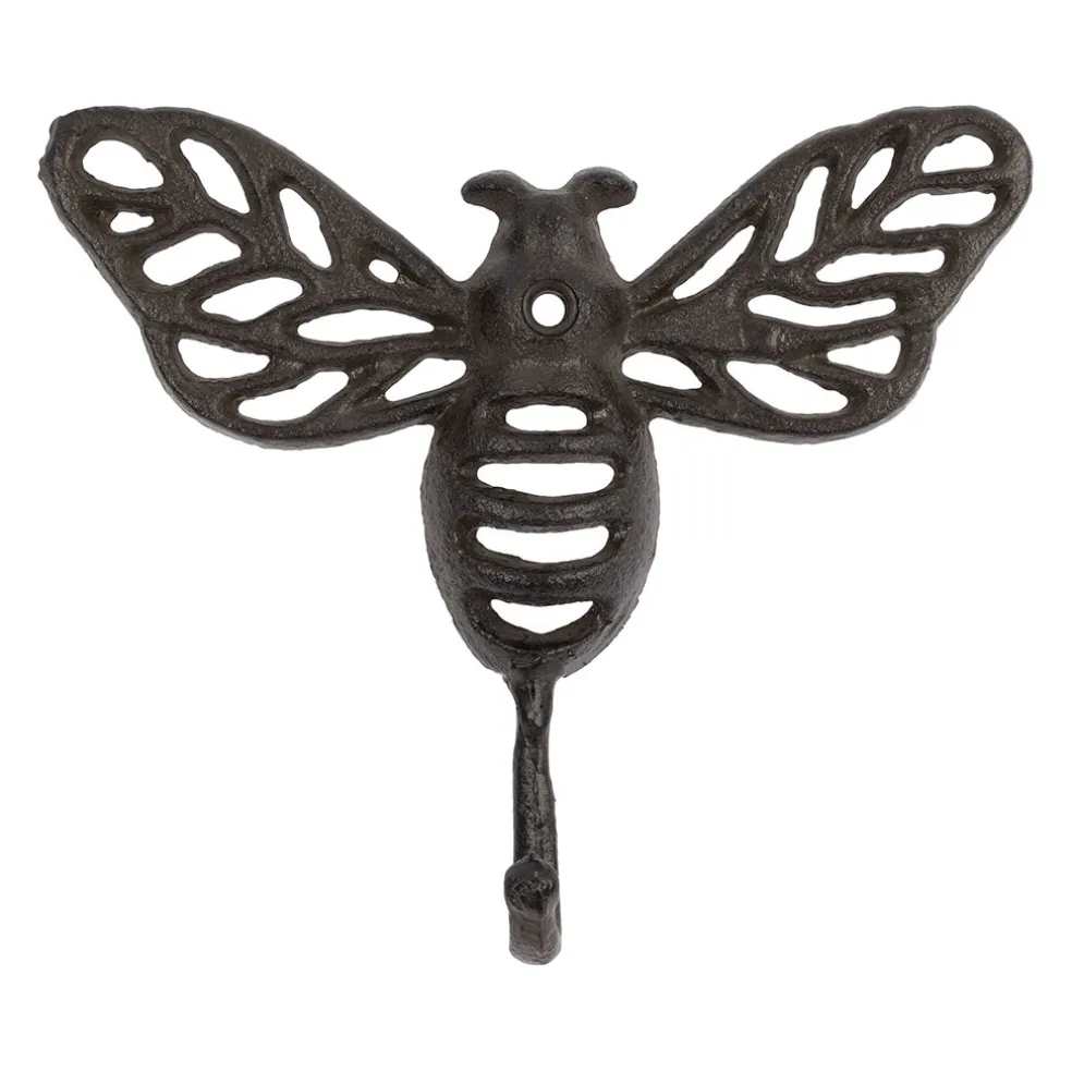 Patere abeille en fonte brun - Abeille