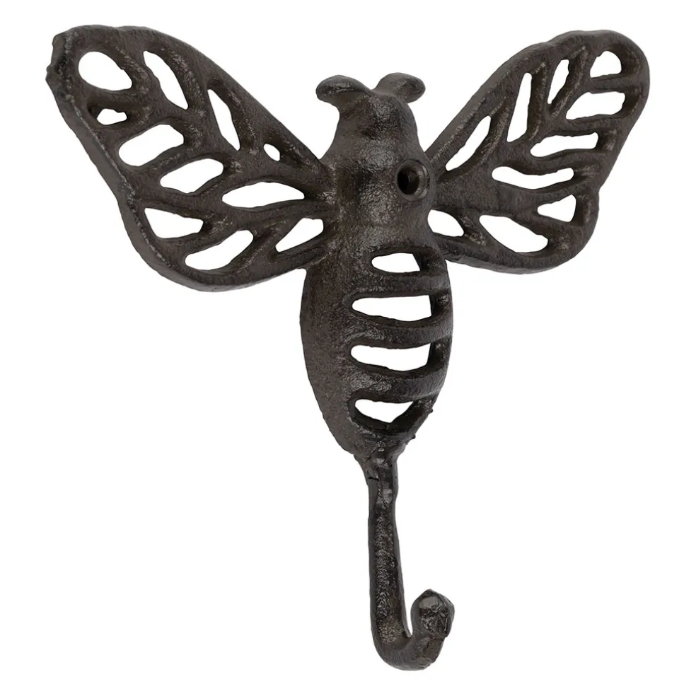 Patere abeille en fonte brun - Abeille