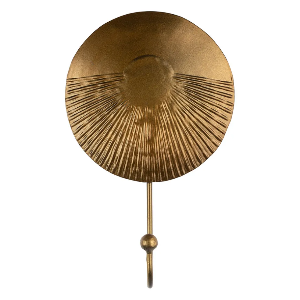 Patere rond en fer doré - Heolio