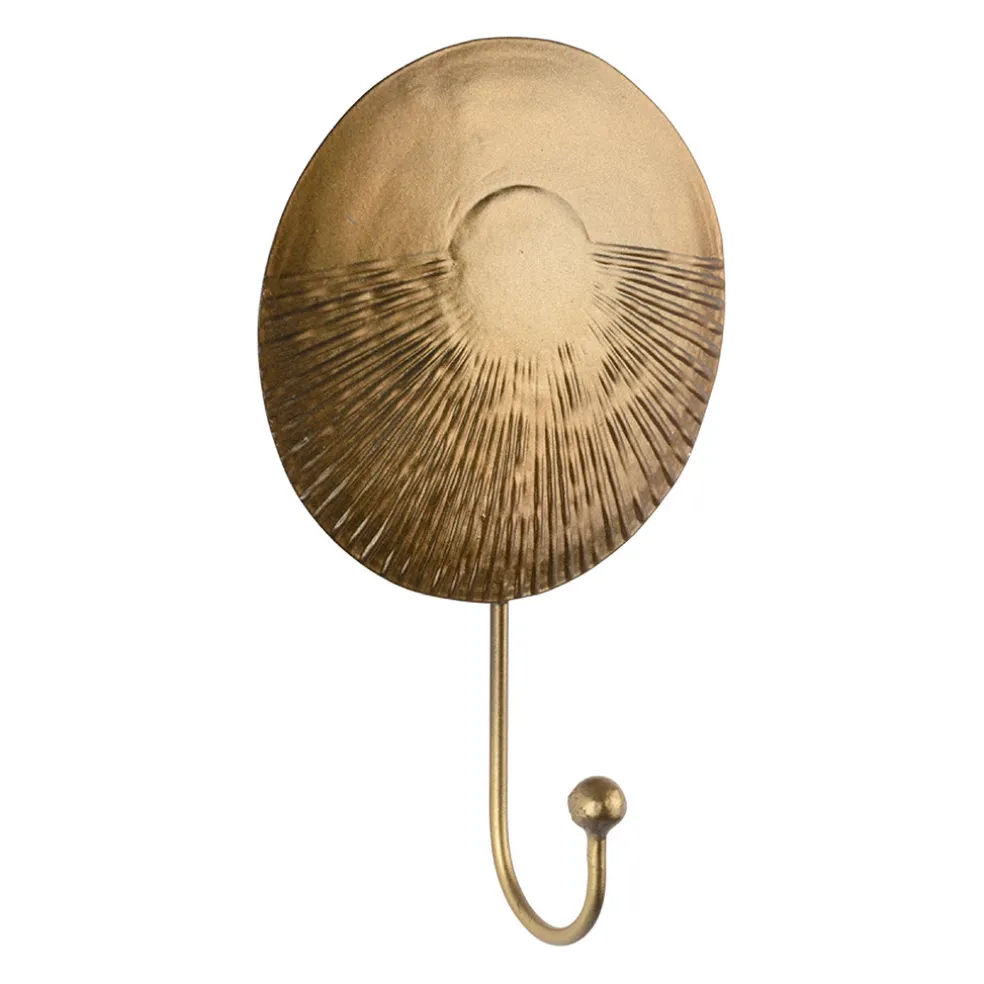 Patere rond en fer doré - Heolio