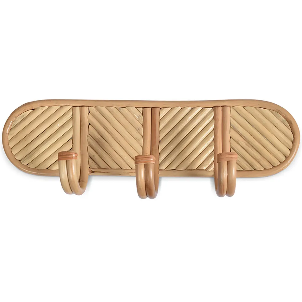 Patère 3 crochets bamboli 39x9.5xh13cm