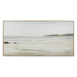 Peinture encadrée estran beige 140x70cm