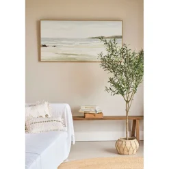 Peinture encadrée estran beige 140x70cm