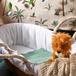 Peluche lion en tissu sable - Zawadi