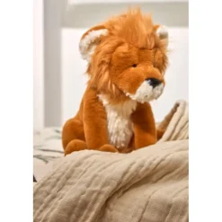 Peluche lion en tissu sable - Zawadi