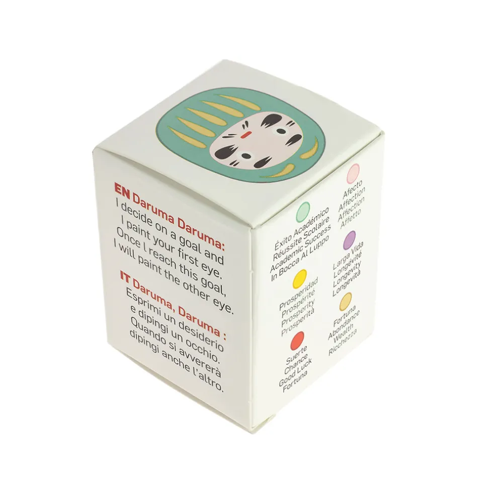 Petit daruma turquoise réussite scolaire