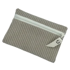 Petite pochette en velours taupe