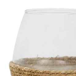 Photophore en jute naturel et verre - ourea