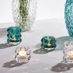 Photophore en verre transparent h6.5cm - Tanri