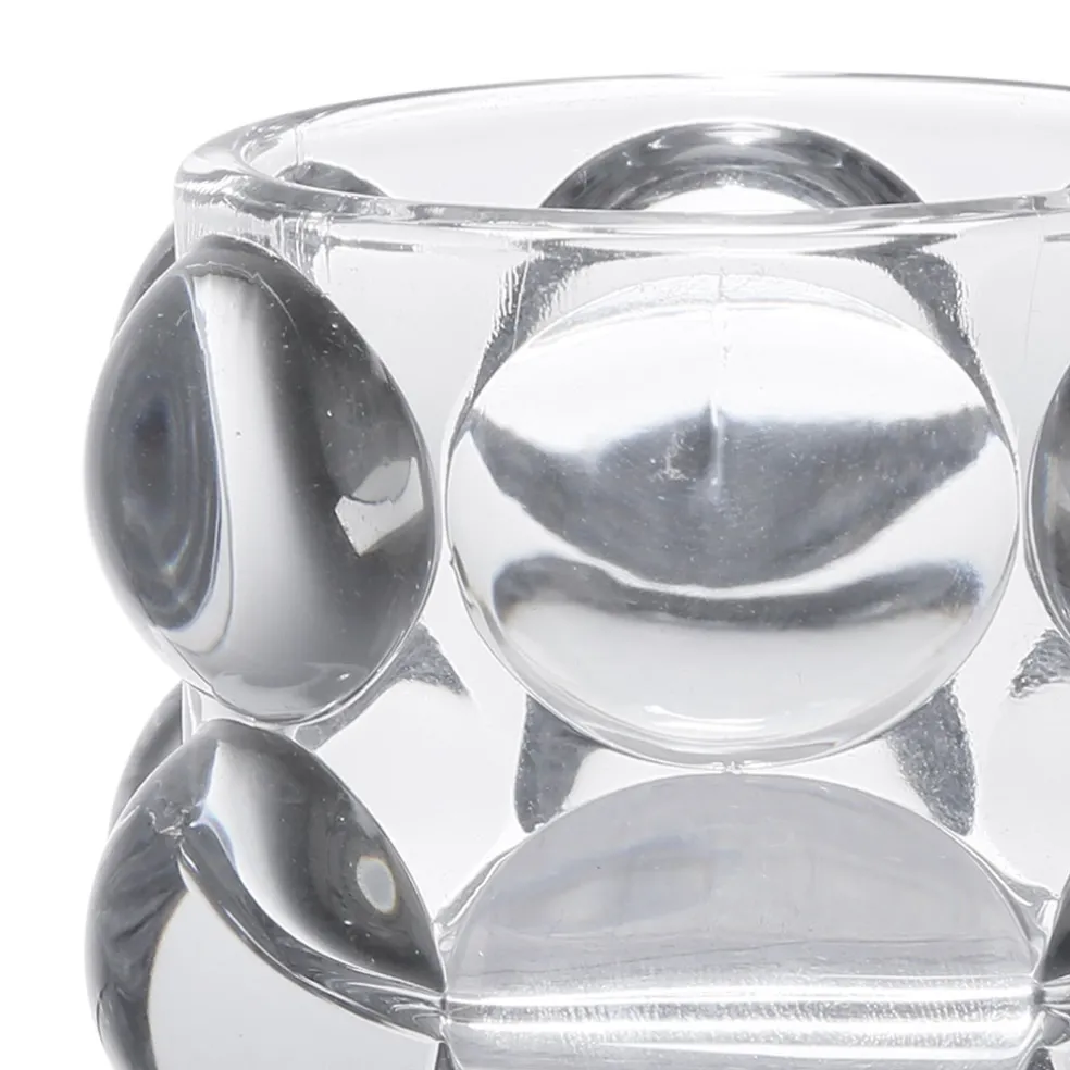 Photophore en verre transparent h6.5cm - Tanri