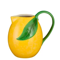 Pichet citron en grès jaune h21cm - Exotica