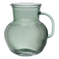 Pichet en verre recyclé sablé sauge 2.3l - Aheli