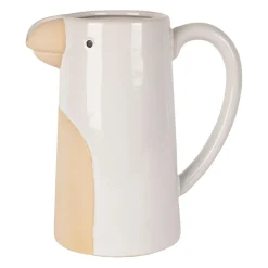 Pichet oiseau en grès blanc 1.1L - Calao