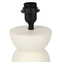 Pied de lampe en porcelaine h34cm blanc - blue sand