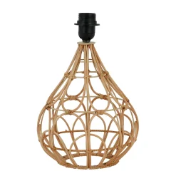 Pied de lampe rond en rotin h33cm naturel - brasil